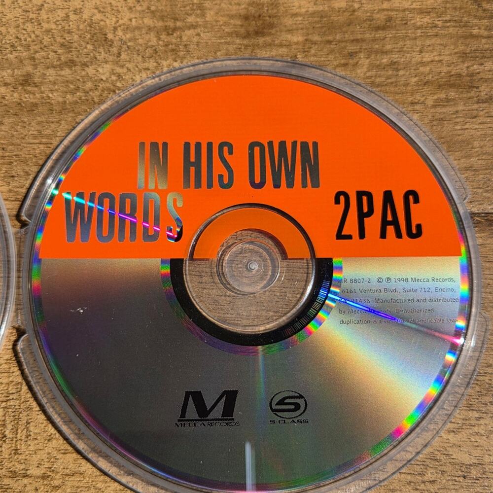 Vtg 1998 2Pac Tupac IN HIS OWN WORDS CD Rap Hip Hop